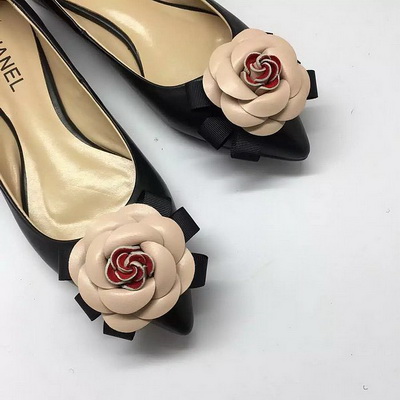 CHANEL Shallow mouth flat shoes Women--059